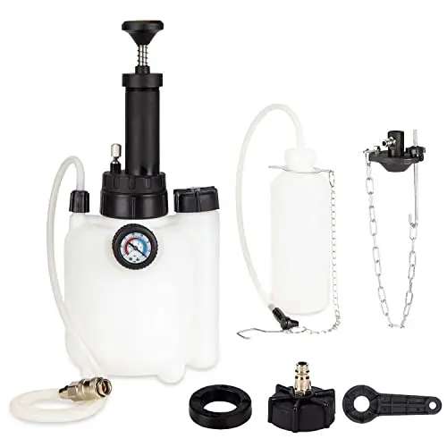 Bremsenentlüftungsgerät 3L Bremsflüssigkeitswechselgerät Auto Bremsenentlüfter Set mit 1 Liter Absaugbehälter E20 Adapter und Universal-Bremsentlüftungsadapter