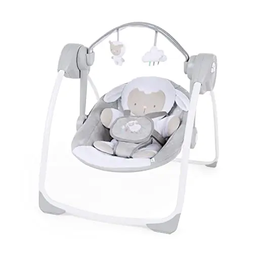 Ingenuity Cuddle Lamb tragbare Babyschaukel mit Melodien