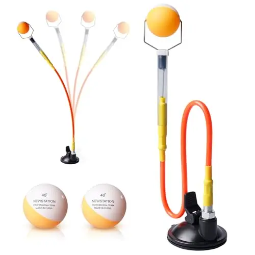 BORDEAG Professioneller Tischtennis-Trainingsroboter, Spin Trainer Tischtennis, Tischtennis Trainer, Ping Pong Trainer PVC Ping Pong Trainingsgerät Für Das Training Mit Tischtennisbällen