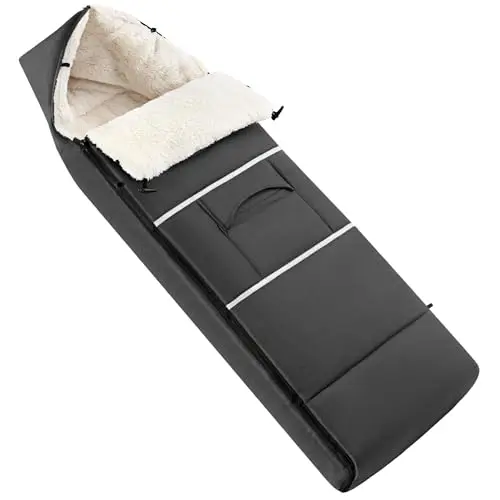 Navaris Fußsack Kinderwagen Winter Grau