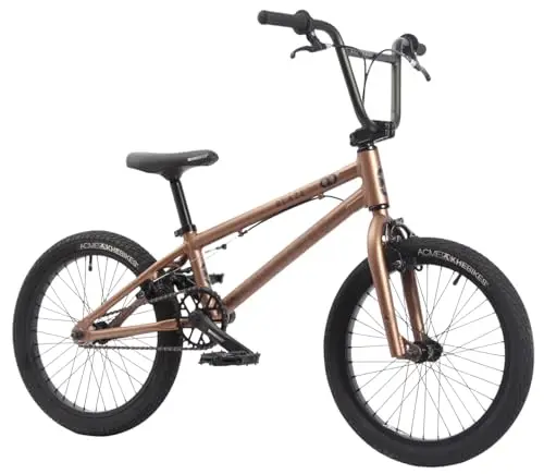 KHE Blaze 18 Zoll BMX Bike – 9,3 kg leicht, Aluminiumrahmen, Affix Rotor, U-Bremsen vorne & hinten, für Kinder ab 125 cm – Freestyle BMX für Park, Street & Pumptrack – Bronze