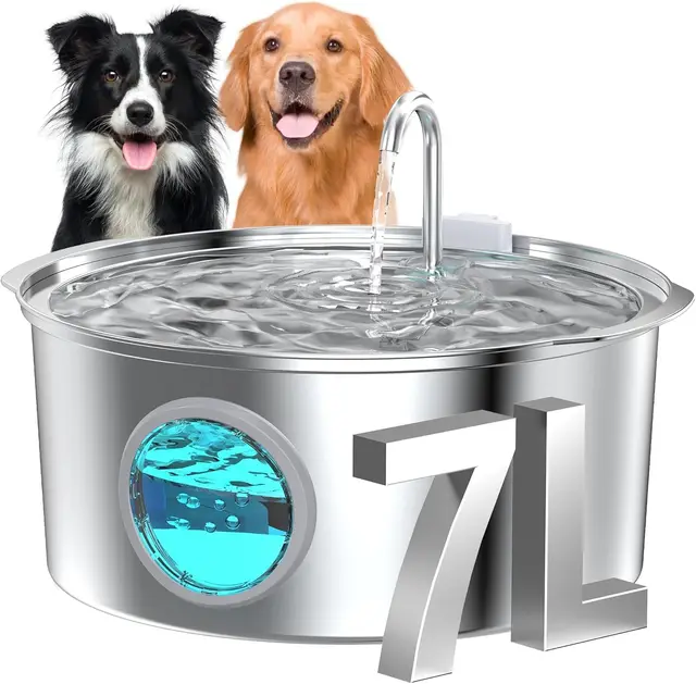 grookpet trinkbrunnen 7l edelstahl