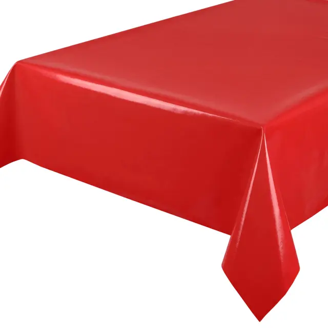 Wachstuchtischdecke Tischdecke Wachstuch abwischbar, Uni Einfarbig 140x100 cm (Rechteckig) Rot