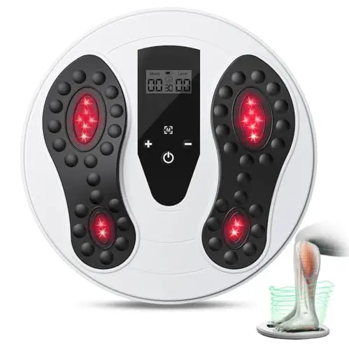Medic Durchblutungsstimulator mit 660 + 850 NM Infrarotlicht, EMS Fußmassagegerät, Durchblutungs-Stimulator beine, lindert Neuropathie, Knie- & Beinschmerzen, fördert die Fußdurchblutung