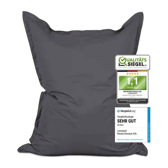 lumaland riesen-sitzsack xxl 140x180 cm