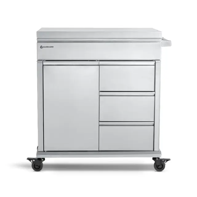 burnhard edelstahl grill beistellwagen