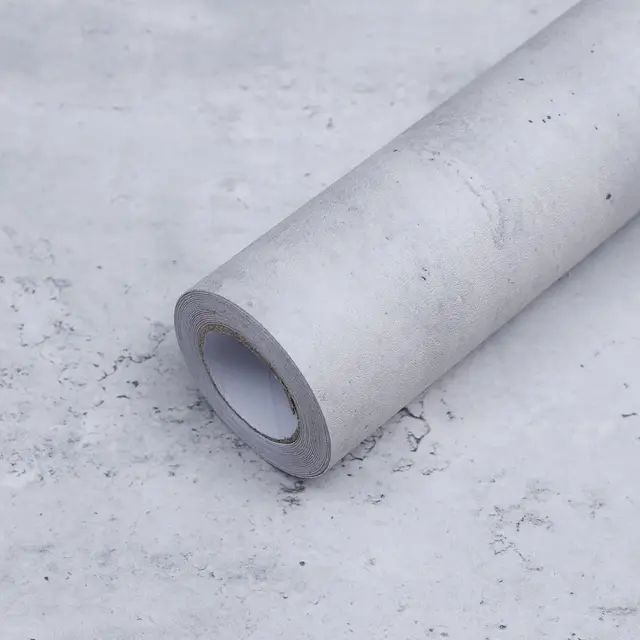Hellgraue Selbstklebend Betonoptik 3d Effekt Tapeten Grau Klebefolie Tapete Selbstklebende Betontapete Matt Klebetapete Möbelaufkleber Wasserfest Wand Papier Möbelfolie für Schlafzimmer 40CM×5M