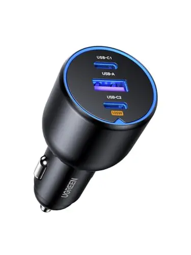 UGREEN 130W KFZ-USB-Ladegerät 3-Port USB-C PD & QC