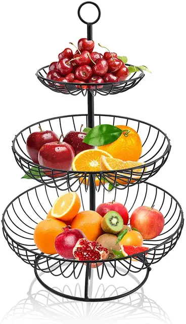 bekith obst etagere 3 stöckig metall