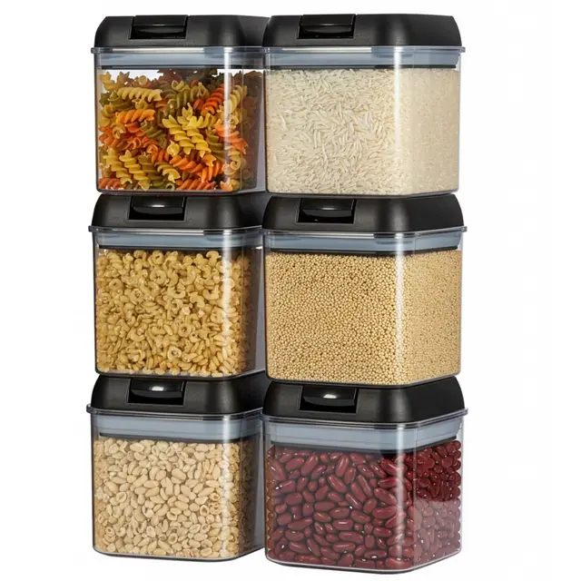 GREENSAPPIRE Vorratsdosen-Set 6-teilig Glas luftdicht 10×10×10 cm