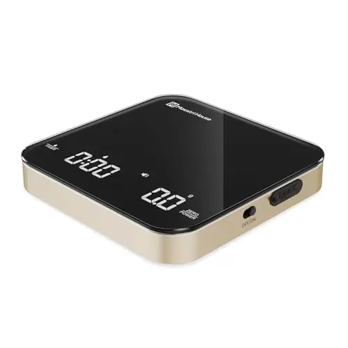 Maestri House Mini-Kaffeewaage mit Timer, Wiederaufladbare Espresso Waage, Präzise 2kg/0,1g Waage für Espresso & Pour-Over, Tragbare Digitale Küchenwaage mit Automatischer Zeitmessung