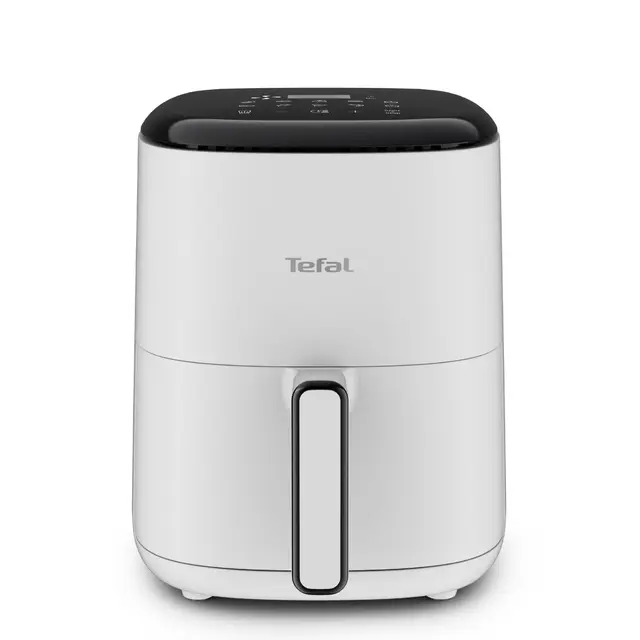 Tefal Easy Fry Compact Heißluftfritteuse/Airfryer 3 L, Hellgrau – kompakt für 1–4 Personen, 10 Programme mit Touch-Display, antihaftbeschichtet, energiesparend, gesund & knusprig genießen, EY145A