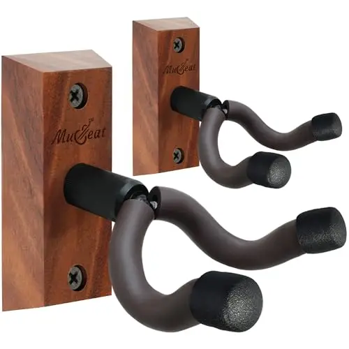 musbeat gitarren wandhalterung holz 2er
