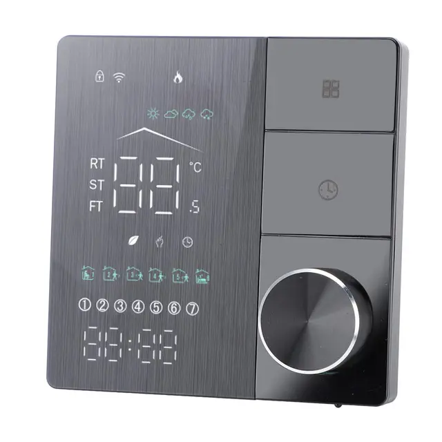 Intelligenter Programmierbarer Thermostat, Energiesparende KI-Elektroheizung für das Heimbüro, 7 Tage Programmierbar, Wechselstrom 95 V – 240 V