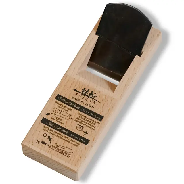 SUIZAN Kanna Japanischer Handhobel 42mm - Professionelle Kleine Holzhobel Blockhobel Holzbearbeitungswerkzeuge