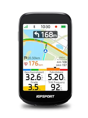 iGPSPORT BSC500 Fahrradcomputer, 3,3-Zoll-Touchscreen, Karten- und Sprachnavigation, E-Bike-Modus, Virtuelles Fahren, ANT+BLE 5.0, IPX7