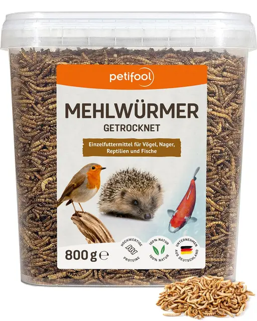 petifool mehlwürmer 800g getrocknet