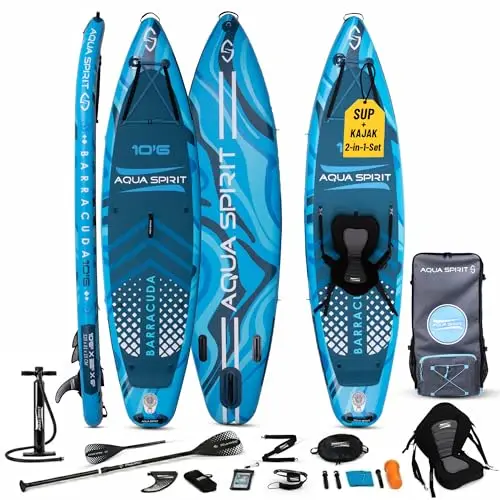 aqua spirit barracuda sup board mit sitz