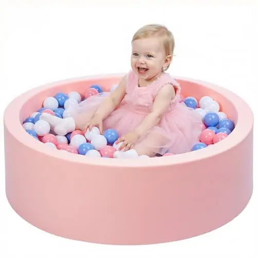 wilwolfer bällebad baby rosa 85x85cm