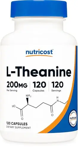 Nutricost L-Theanin 200mg, 120 Kapseln, Doppelte Stärke - Nicht-GMO, Glutenfrei