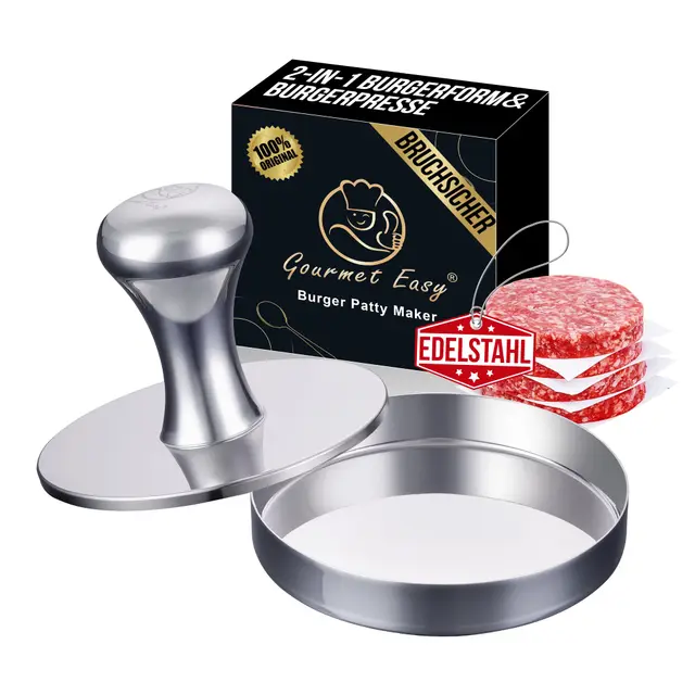 gourmet easy burgerpresse edelstahl