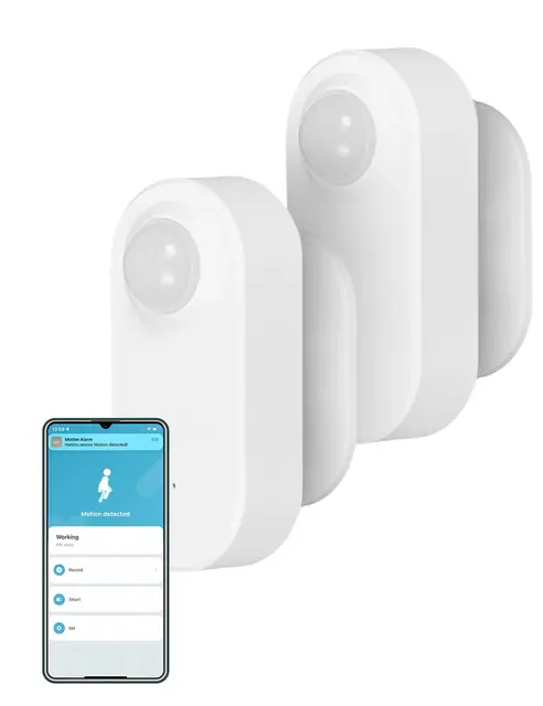 MOES Zigbee Bewegungsmelder für Innen mit Lichtsensor(Zigbee Gateway erforderlich), Smarter PIR Bewegungssensor Kompatibel mit Tuya/Smart Life APP, 100° Breiter Erfassungswinkel, Batterie AAA 2