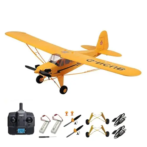 J3-CUB RC-Flugzeug 5CH Ferngesteuertes Flugzeug für Erwachsene 1406 Bürstenloser Motor 3D/6G RC-Starrflügelflugzeug mit austauschbaren Teilen