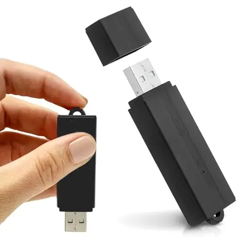USB Audiorekorder mit Geräuscherkennung - Bis zu 288 Std. Aufnahme, 24 Std. Akkulaufzeit | Mini Diktiergerät ohne App für Meetings, Vorlesungen & Notizen