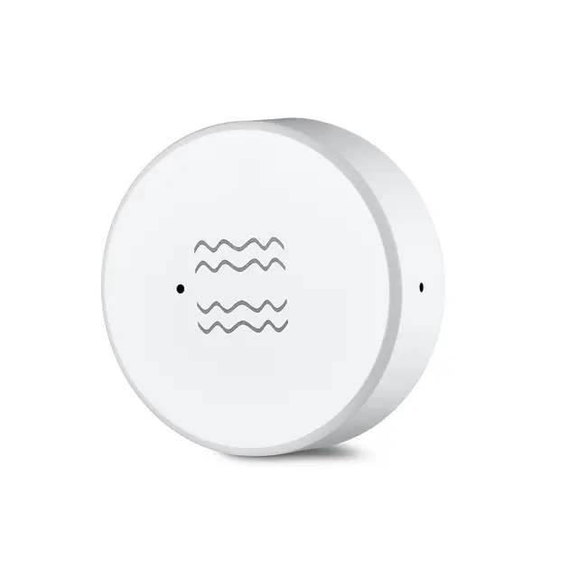 Haozee Smart Vibration Sensor Alarm, Echtzeit-Überwachung, Tür-/Fenster-Vibrationserkennungsalarm für die Sicherheit zu Hause, App-Fernbedienung, unterstützt Home Assistant Zigbee2MQTT