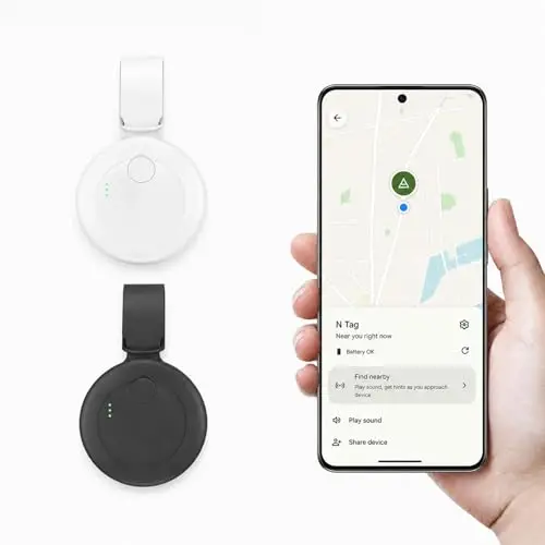 Hunde Tracker für Android, kompatibel mit Google „Mein Gerät Finden“, Bluetooth GPS Smart Tag ohne SIM-Karte & ohne ABO, Hundetracker mit IP67 wasserdichter Silikonhülle für Hundehalsband