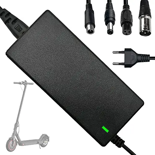 Ladegerät für Scooter 42V 2A, E Scooter Ladekabel,E Scooters Ladegerät für Xiaomi M365,Hoverboard Ladekabel mit 4 Anschlüssen,Netzteil Fahrrad Ladegeräte für E ScooterS Xiaomi M365 Elektroroller
