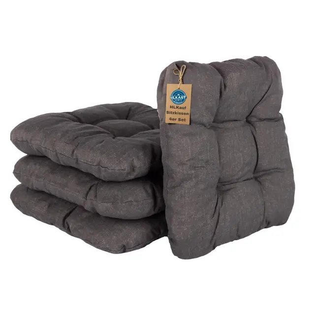 hlkauf sitzkissen 8er set anthrazit
