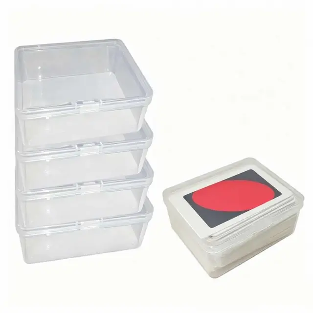 4 x Kunststoff-Spielkarten-Aufbewahrungsbox, UNO-Kartenetui, Spielkarten-Box, Spielkartenetui mit hoher Kapazität (keine Karten)