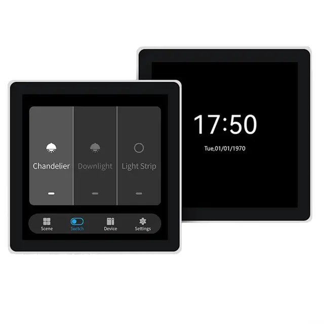 Smart Scene Wandschalter, Zigbee Smart Schalter, für Lichtschalter, Thermostate und Zigbee Smart Devices, für Tuya App, Smart Display Wand