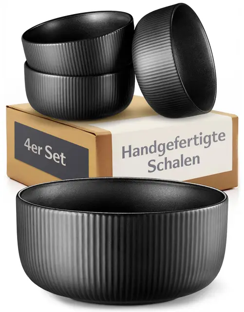 cosumy 4er set müslischalen schwarz 700