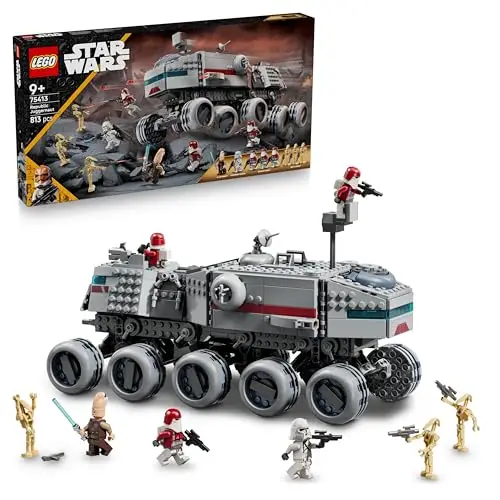 LEGO Star Wars: The Clone Wars Republikanischer Juggernaut - Spielzeug mit Transportfahrzeug - Bauset mit Lichtschwert - Kreatives Spielzeug für Kinder und Erwachsene Fans - 75413