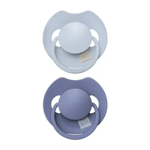 LOVI Prime Beruhigungssauger Silikon Schnuller dynamisch, BPA-frei, antiallergisch, unterstützt Saugreflex, mit Sterilisationskapsel, 2 Stück (Baby Blue/Blue, 18 m+)