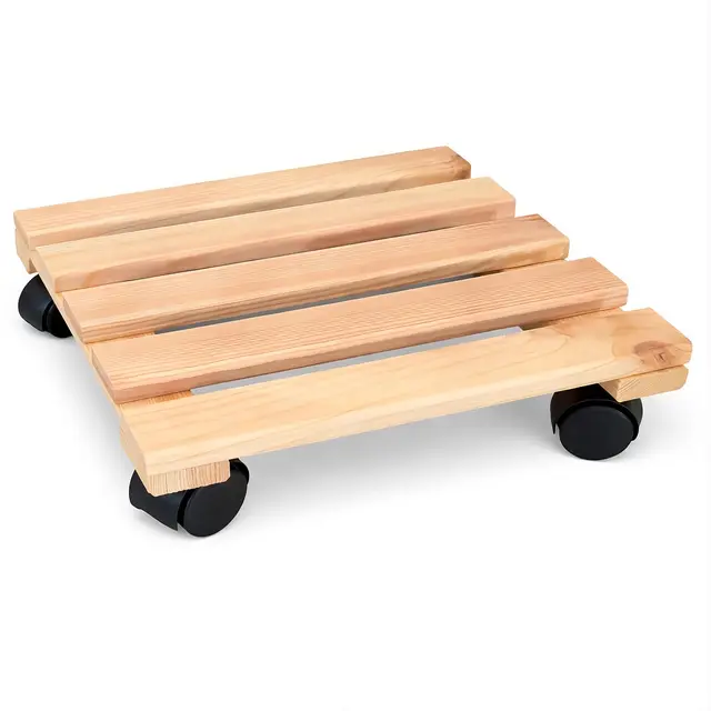 hrb pflanzenroller 30x30 cm holz 50 kg