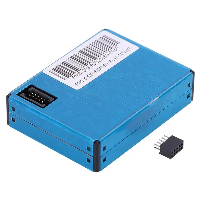 PM2.5 Sensor Feinstaubsensor mit Aluminiumgehäuse PMS7003 - Misst PM1.0 PM2.5 PM10 98% bei 0,5µm 10s Reaktionszeit Eingebauter Lüfter für Luftqualitätsmessung