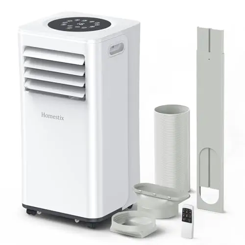Klimaanlage Mobil 9000 BTU, Mobile Klimaanlage 4-in-1, Kühlung, Entfeuchtung und 2-Stufiger Belüftung, Mobiles Klimagerät mit Abluftschlauch, Digitalanzeige, 24h-Timer, Kühlfläche bis zu 88 m³(33㎡)