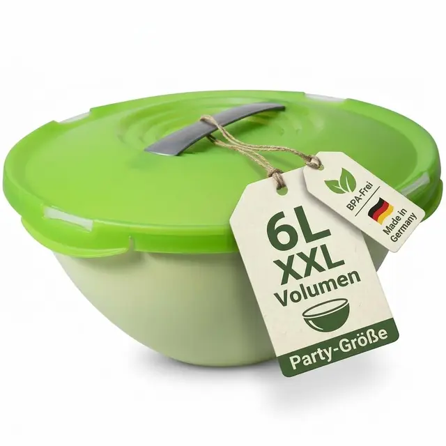 lomatek schüssel mit deckel 6 liter grün