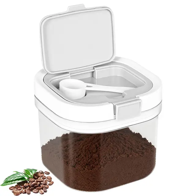 RUCUDIM Kaffeedose 800 ml mit Drehverschluss und Löffel