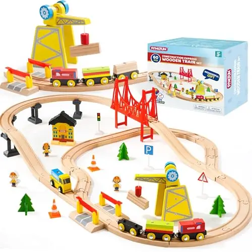 syncfun 90015 holzeisenbahn set