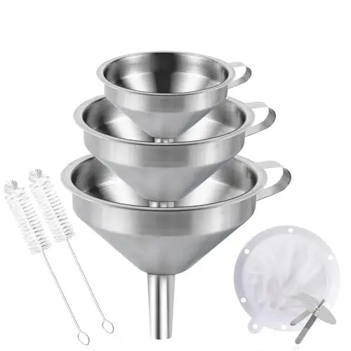 gucass 7-tlg edelstahl trichter set mit