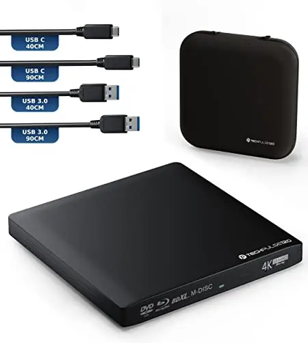 techPulse120 Imperator 4K Blu-ray Brenner extern USB-C Aluminium
