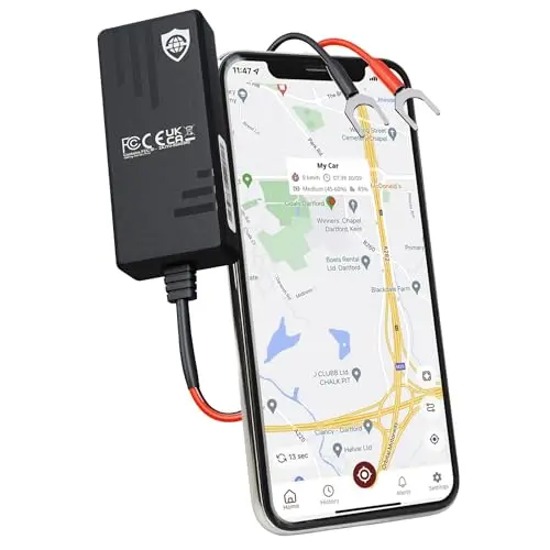 SafeTag Volt – Echtzeit-GPS-Tracker – Tracker für Transporter, Motorräder, Wohnwagen, Reisebusse und Autos–9–48V, Selbstinstallation inklusive SIM und Daten, 7-tägige kostenlose Testversion (4G)